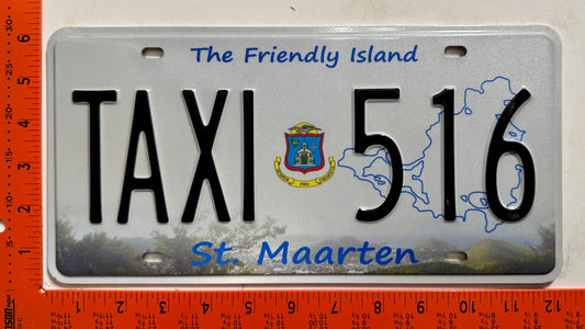 2017 St Maarten #TAXI 516 Taxi License Plate