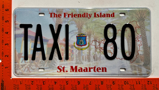 2022 St Maarten #TAXI 80 Taxi License Plate