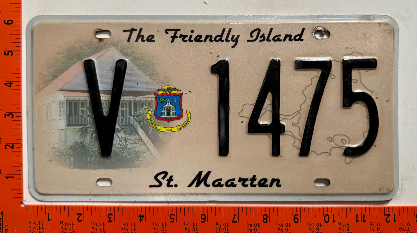 2010 St Maarten #V 1475 Commercial License Plate