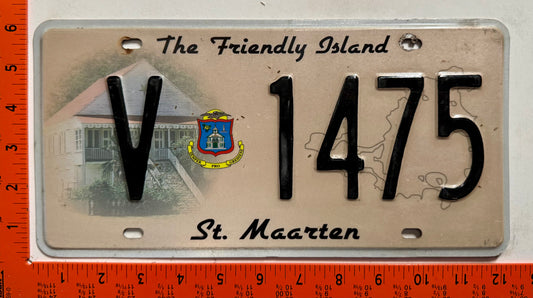 2010 St Maarten #V 1475 Commercial License Plate