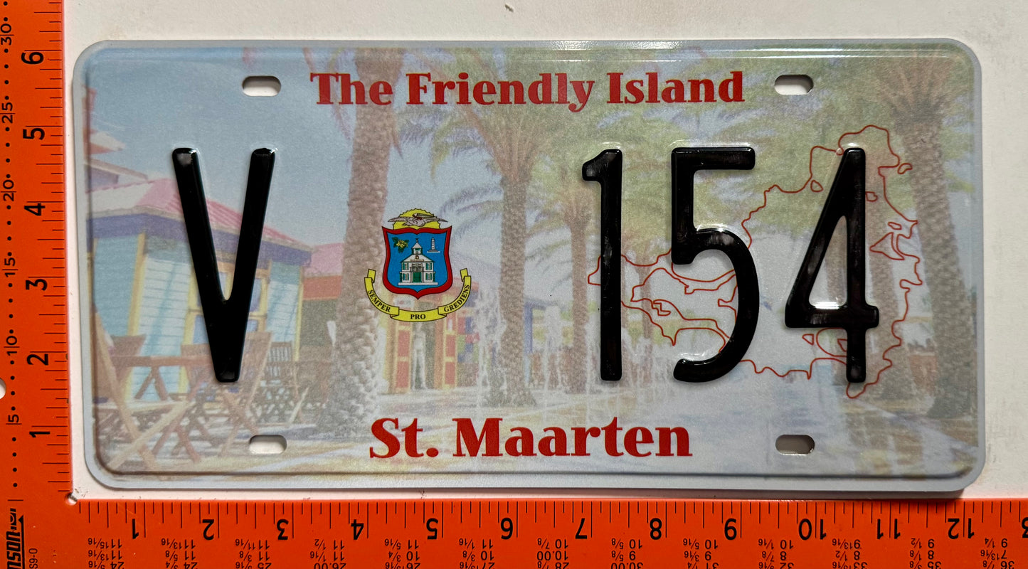 2022 St Maarten #V 154 Commercial License Plate