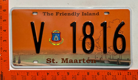 2015 St Maarten #V 1816 Commercial License Plate