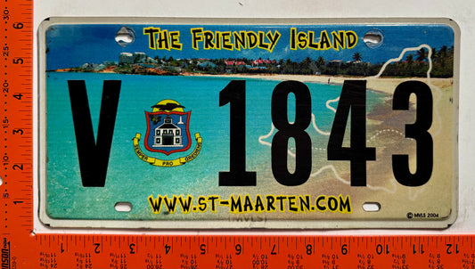2005 St Maarten #V 1843 Commercial License Plate