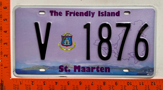 2014 St Maarten #V 1876 Commercial License Plate
