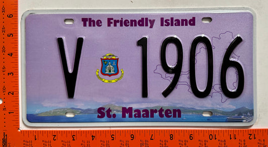 2014 St Maarten #V 1906 Commercial License Plate