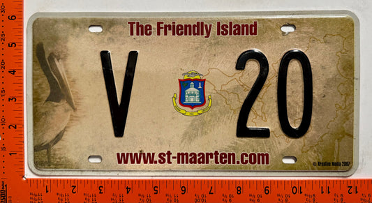 2007 St Maarten #V 20 Commercial License Plate