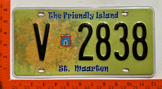 2009 St Maarten #V 2838 Commercial License Plate