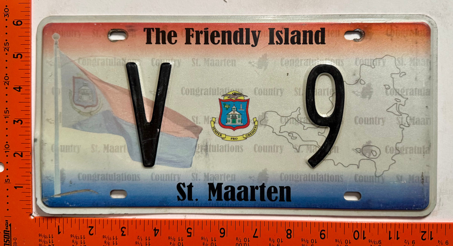 2011 St Maarten #V 9 Commercial License Plate