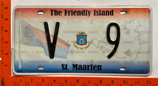 2011 St Maarten #V 9 Commercial License Plate