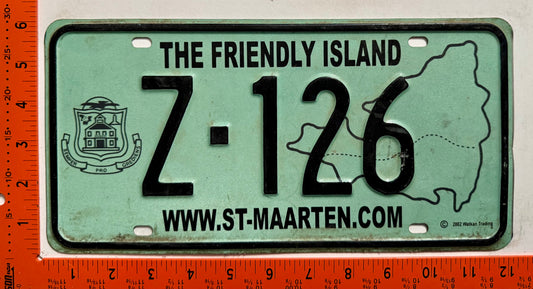 2003-2004 St Maarten #Z-126 Heavy Equipment License Plate