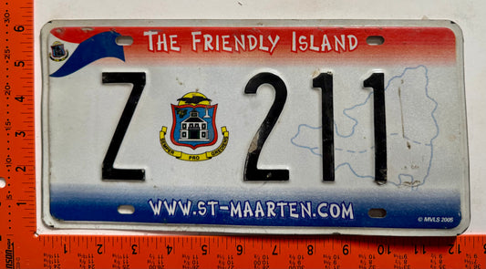 2006 St Maarten #Z 211 Heavy Equipment License Plate