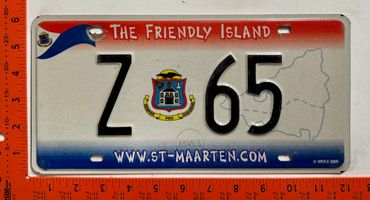 2006 St Maarten #Z 65 Heavy Equipment License Plate