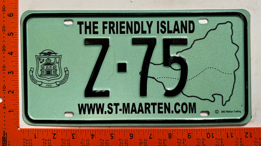 2003-2004 St Maarten #Z-75 Heavy Equipment License Plate