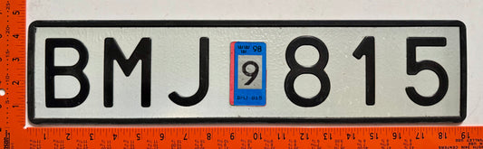 1998 Sweden #BMJ 815 Passenger License Plate