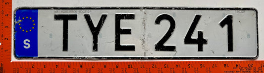 2014 series Sweden #TYE 241 Passenger License Plate