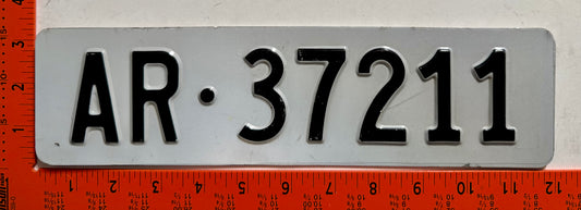 undated Switzerland #AR-37211 Passenger License Plate