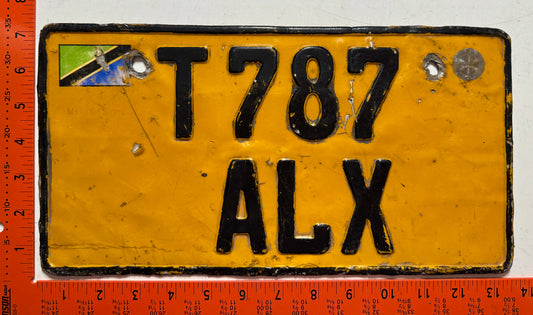 undated Tanzania #T787/ALX Passenger License Plate
