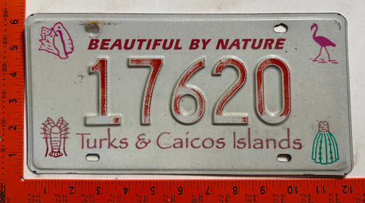 2005 base Turks & Caicos #17620 Passenger License Plate