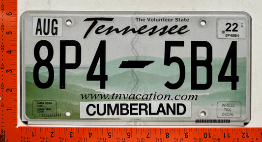 2022 Tennessee #8P4-5B4 Passenger License Plate
