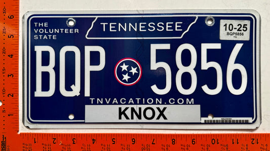 2025 Tennessee #BQP 5856 Passenger License Plate