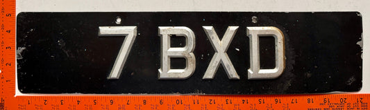 undated England #7 BXD Passenger License Plate