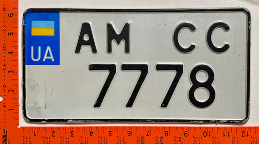 2015 series Ukraine #AM CC/7778 Passenger License Plate