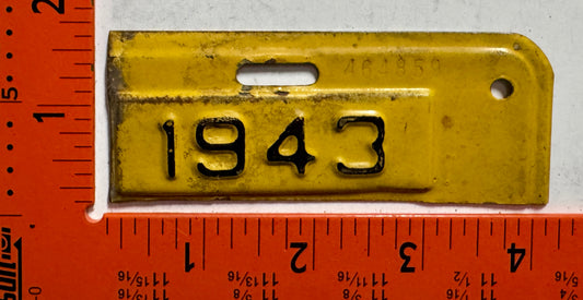 1943 Virginia #464859 Truck License Plate Date Tab