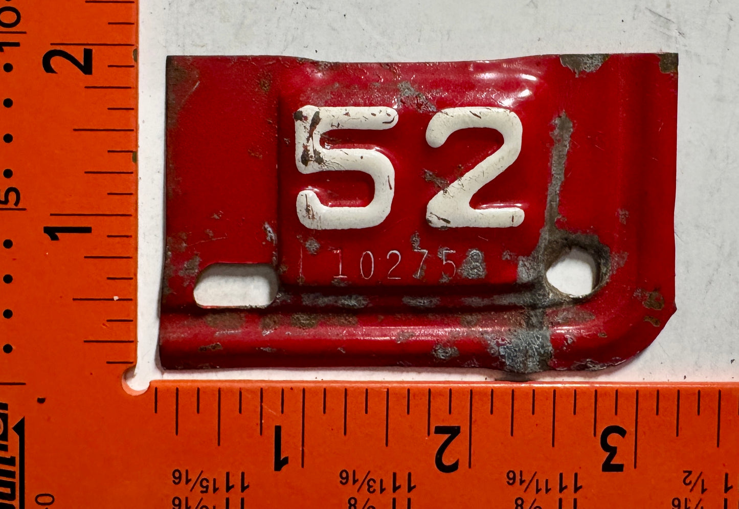 1952 Virginia #102758 Truck License Plate Date Tab