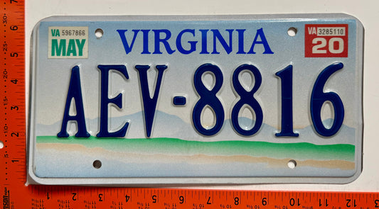 2020 Virginia #AEV-8816 Passenger Scenic License Plate
