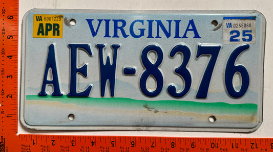 2022 Virginia #AEW-8376 Passenger Scenic License Plate