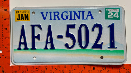 2024 Virginia #AFA-5021 Passenger Scenic License Plate