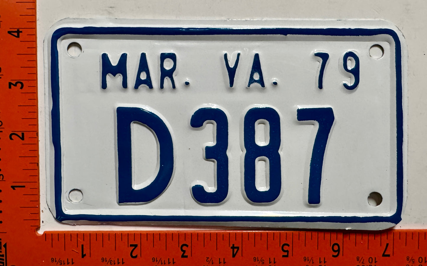 1979 Virginia #D387 Motorcycle Dealer License Plate