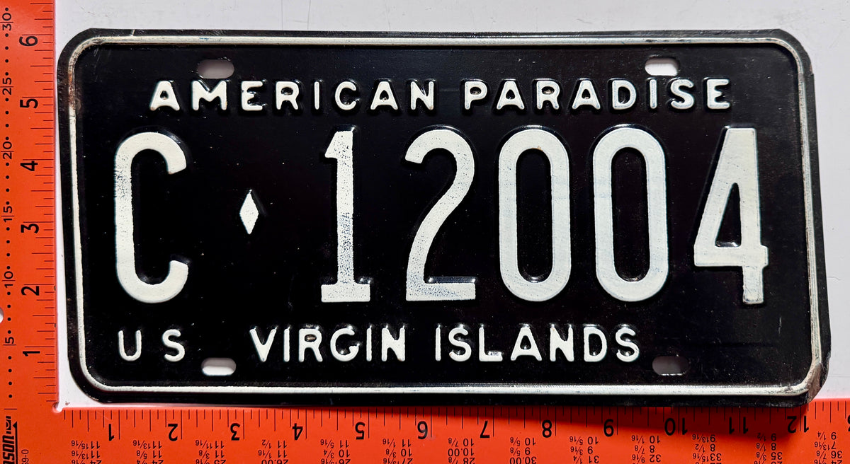 1970 Virgin Islands #C-12004 Passenger License Plate