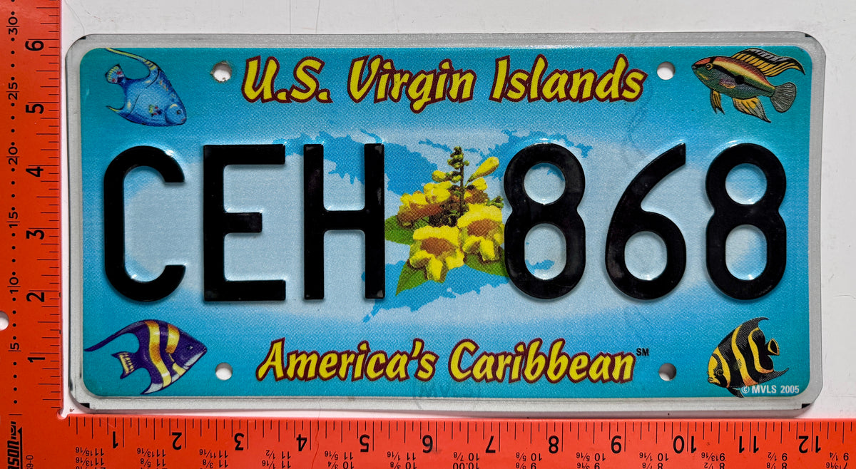2006 base Virgin Islands #CEH 868 Passenger License Plate