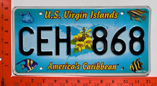 2006 base Virgin Islands #CEH 868 Passenger License Plate