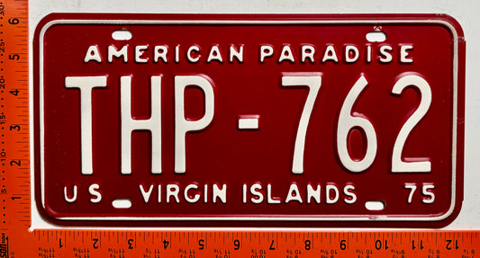 1975 Virgin Islands #THP-762 Truck License Plate