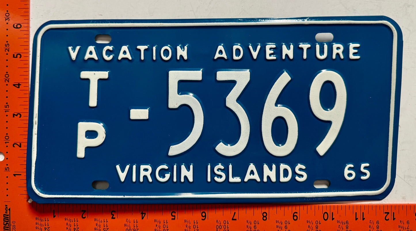 1965 Virgin Islands #T/P-5369 Truck/Trailer/Taxi License Plate