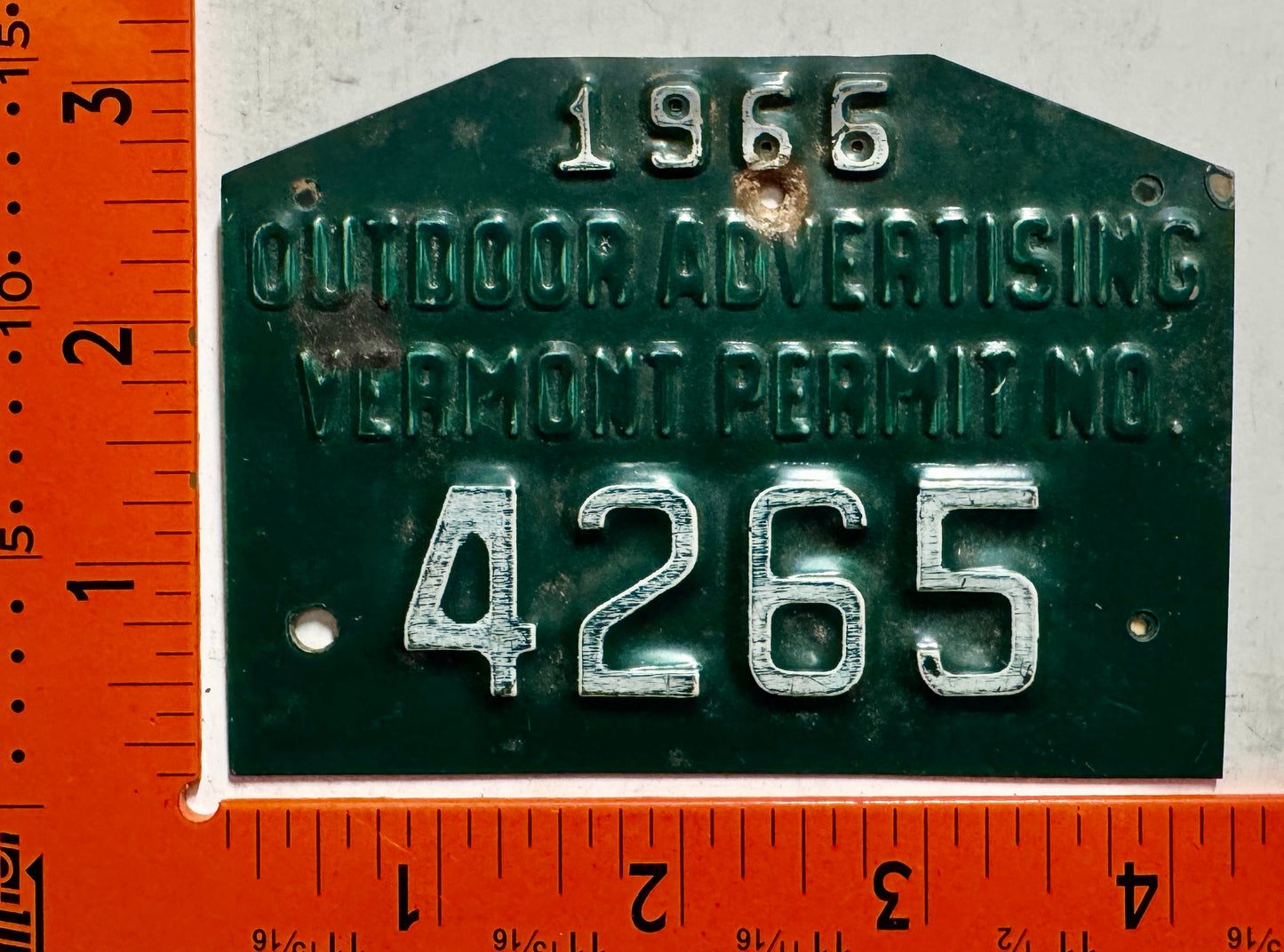 1966 Vermont #4265 Billboard Permit