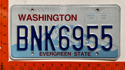undated Washington #BNK6955 Passenger License Plate