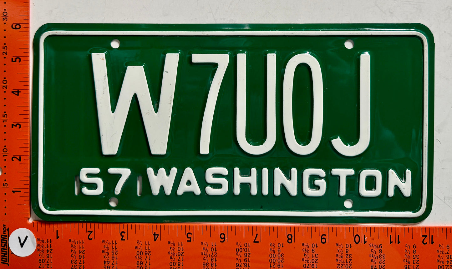 1957 Washington #W7UOJ Amateur Radio License Plate