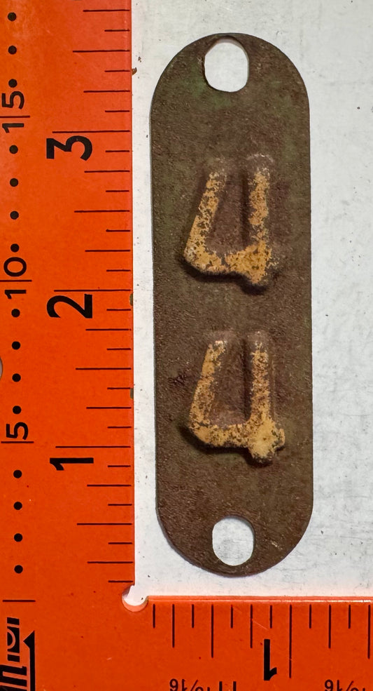 1944 Wisconsin Passenger License Plate Date Tab