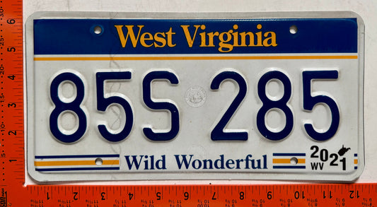 2021 West Virginia #85S 285 Passenger License Plate
