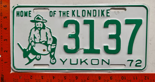 1972 Yukon #3137 Passenger License Plate