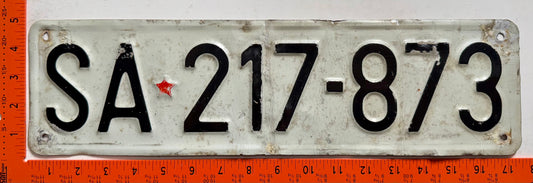 undated Yugoslavia #SA*217-873 License Plate