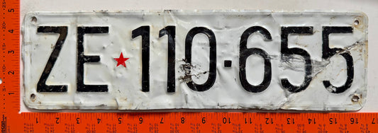 undated Yugoslavia #ZE*110-655 License Plate
