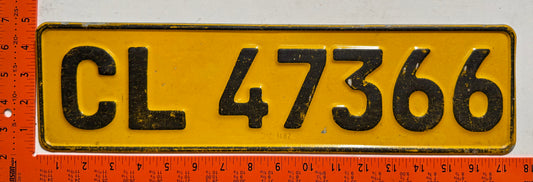 undated South Africa #CL 47366 Passenger License Plate