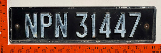 undated South Africa #NPN 31447 Passenger License Plate