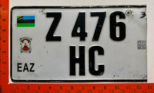undated Zanzibar, Tanzania #Z476/HC Passenger License Plate