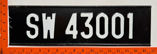 undated Namibia #SW 43001 Passenger License Plate