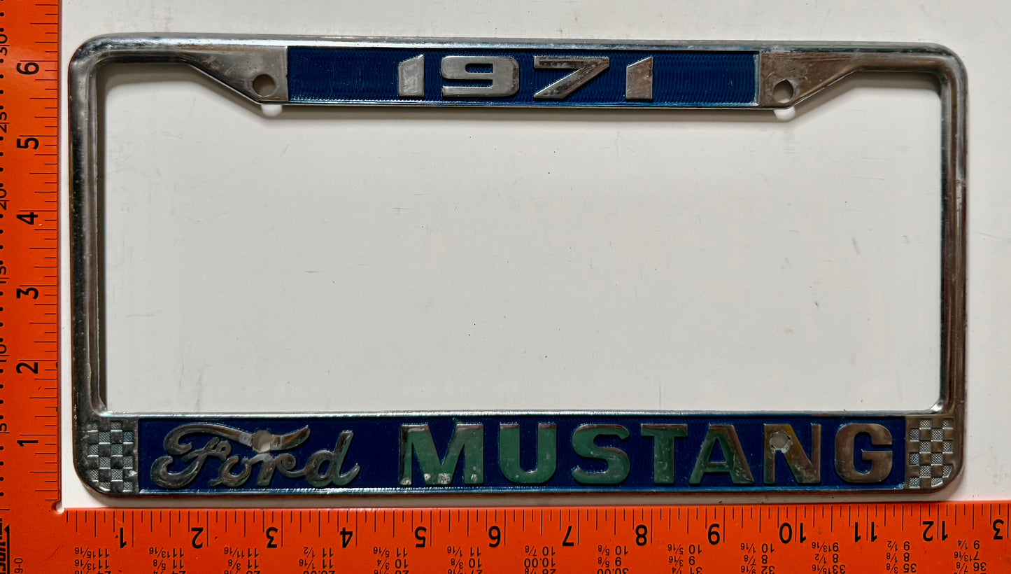 1971 Ford Mustang License Plate Frame